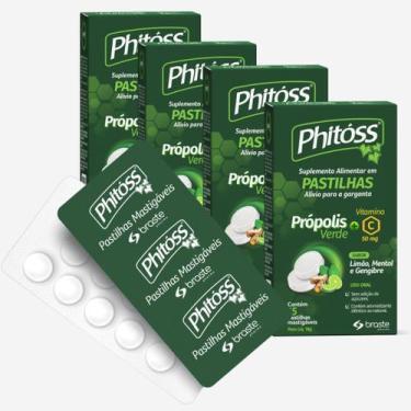 Imagem de Pastilha Própolis Verde Mentol e Vitamina C p/ Garganta Phitoss Sabor 
