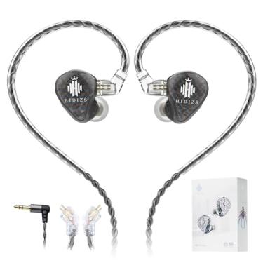 Imagem de Hidizs Fones de ouvido MS1 Galaxy IEM para jogos – Motor magnético duplo para som imersivo de jogos, fones de ouvido com fio/microfone embutido/cabo destacável de 2 pinos, plugue de 3,5 mm