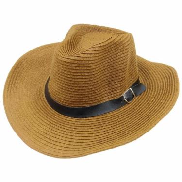 Imagem de Chapéu Panamá Palha Verão Feminino Masculino Moda Praia  - Kingleen, M