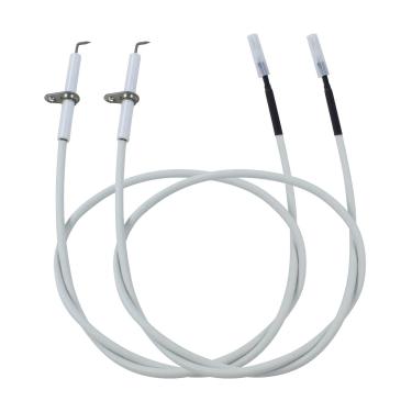 Imagem de MOFLAME Pacote com 2 Eletrodo de ignição de cerâmica com fio de ignição de 700 mm Peças de substituição Usadas Botão de ignição Piezo Igniter para churrasqueira a gás. Queimador a gás KitchenAid. Fogareira. Lareira