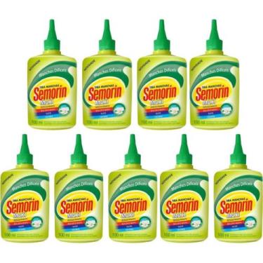 Imagem de Kit 9 Semorin Maxi Tira Manchas Difíceis 100ml Elimina Mofo