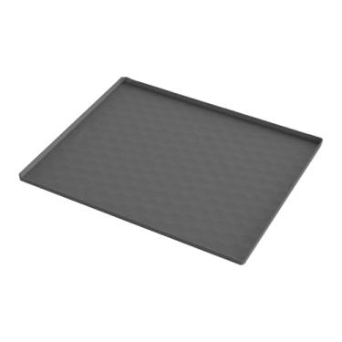 Imagem de ＫＬＫＣＭＳ Capa de silicone para máquina de lavar, capa prática de carregamento superior lavável para lavadora e secadora, tapete para piso do freezer superior, Cinza 60x50cm