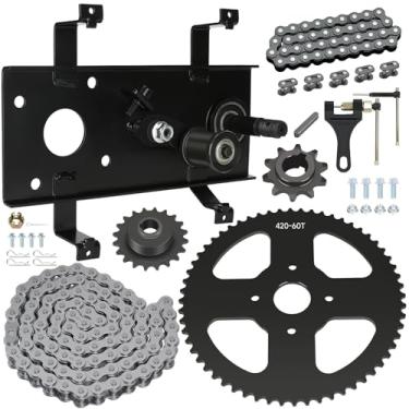 Imagem de CILOYU Kit de capa de montagem de eixo de mini bicicleta 420 roda dentada de corrente 60T substituição para Coleman CT200U CT200U-EX BT200X Baja Warrior MB200 Eixo M200 Predator 196cc 212cc 6,5hp
