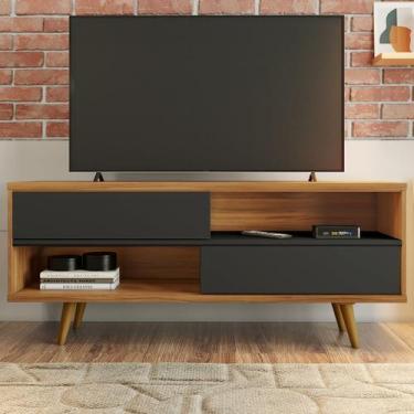 Imagem de Rack para TV Até 50 Polegadas Erevan 2 Portas Freijó Trend/Preto - Pnr