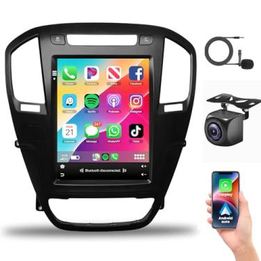 Imagem de Rimoody Rádio Automotivo 4G+64G Android 13 Para Buick Regal 2009-2013, Estéreo Carplay Auto, Tela Sensível Ao Toque Vertical De 9,7", Gps, Wi-Fi, Mirror Link, Bluetooth, Fm/Rds Eq. Usb + Câmera Ré