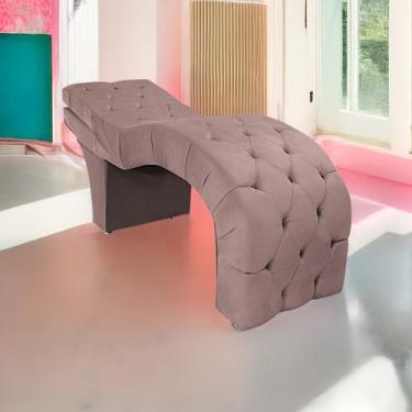 Imagem de Maca Estética com Encosto Dobrável Facial Capitonê Cílios Salão P02 Li