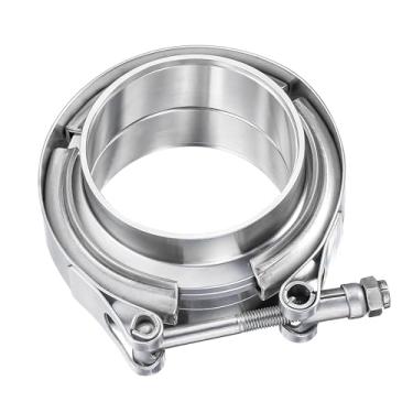 Imagem de WYSIWYKA Braçadeira de banda V de 5,5 cm com flange macho fêmea, kit de flange de banda V de aço inoxidável 304 para Turbo, Downpipes, sistemas de exaustão