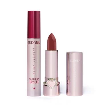 Imagem de Eudora Kit Niina Secrets: Batom Cremoso Love You 3g + Máscara para Cílios Super Bold 10g