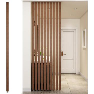Imagem de Divisor De Quarto De Chão A Teto - Poste De Partição De Tela De Madeira Maciça, Moderno Luxo Sala De Estar Coluna Quarto Parede Vertical Bar Room Dividers, Fácil De Instalar