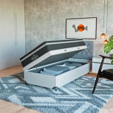 Imagem de Cama Box Baú Solteiro + Colchão Paris Molas Ensacadas Preto - eShop ca