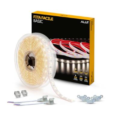 Imagem de Fita Led Facile Basic 5 Metros 7w 9mm Branco Quente 2700k, Branco Neutro 4000k ou Branco Frio 6500k 60 leds a prova d'água Alut By Avant (Branco Neutro 4000k, 110v)