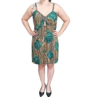 Imagem de Vestido Estampado de Rosas Milliossi Plus Size-Feminino