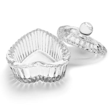 Imagem de Sweet Heart Crystal Clear Acrylic Liquid Powder Glass Dappen Dish Glass Cup w Cap Lid Bowl for Acrylic Nail Art Transparent Kit, HJ-NAPB018