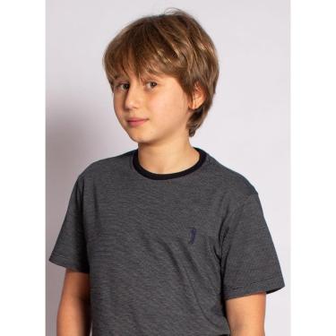 Imagem de Camiseta Aleatory Infantil Listada Gola Trançada-Masculino