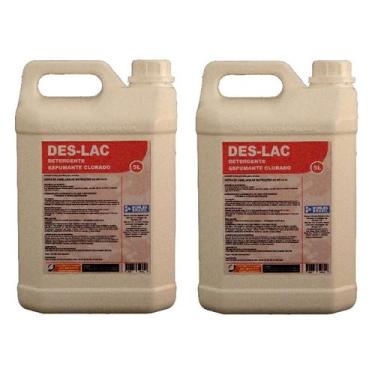 Imagem de Kit 2 Detergente Espumante Clorado Deslac Concentrado 5L - Borlen