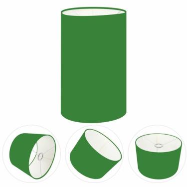 Imagem de Cúpula Abajur Cilíndrica Cp-8002 Ø13x30cm Verde Folha