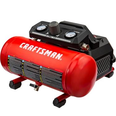 Imagem de Craftsman Compressor de ar, compressores de ar portáteis de 1,5 galão 1,5 CFM@90psi e 2,2 CFM@40psi, 3/4 HP 135 PSI tanque compressor livre de óleo, compressor de ar de enchimento rápido