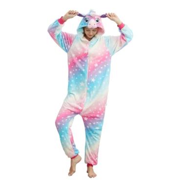 Imagem de Xiqupjs Pijama adulto para cosplay de unicórnio, Galáxia, Large