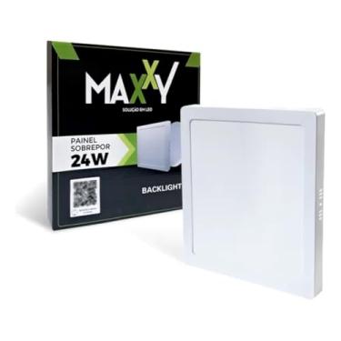 Imagem de Painel Plafon LED 24W Sobrepor Maxxy – Quadrado, Luz Branco Neutro 4000K, Econômico, Ideal para Teto de Sala, Cozinha, Escritório