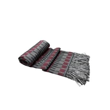 Imagem de Manta Para Sofá Gigante Decorativa Protetora 2,20 X 1,40M (Xadrez Vinho/Preto)