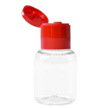 Imagem de 100 Mini Frascos 10ml Tampa Flip Top Álcool Gel Shampoo.5.4cm×2.7cm.frascos de viagem；frasco shampoo；viagem；pote viagem(VERMELHO)
