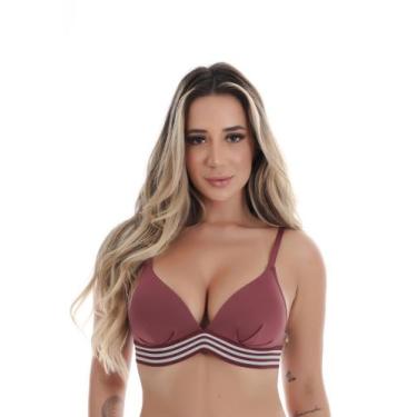 Imagem de kit 6 Sutiãs com Bojo Top Flex Super Macio Confortável Luxo Elástico L
