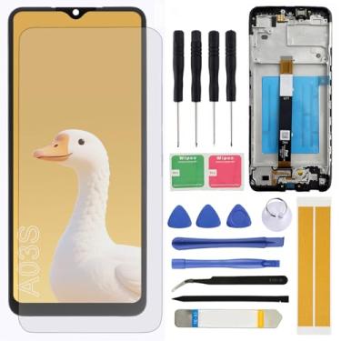 Imagem de Substituição de tela LCD para Samsung Galaxy A03S SM-A037U A037F A037M A037G S134DL A037W 16.5 cm Display LCD Touch Screen Kit de ferramentas digitalizadoras com moldura