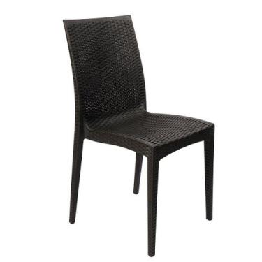 Imagem de Cadeira Rattan Polipropileno Mesa Jantar Cozinha Varanda Jardim Piscin