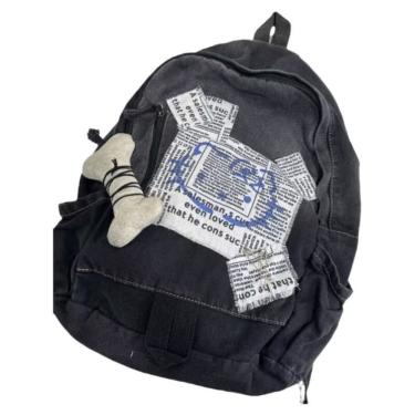 Imagem de Mochila Sanmu Hello Kitty em couro PU preto