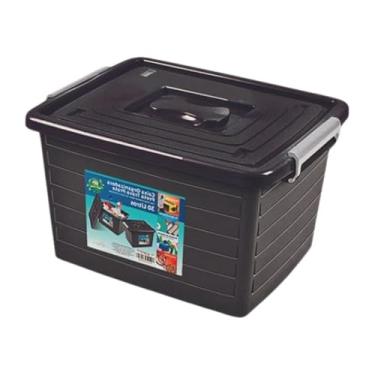 Imagem de Caixa Organizadora Grande 30L com Tampa e Alça de Segurança – Multiuso e Resistente