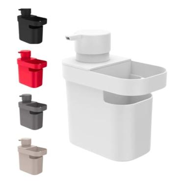 Imagem de Dispenser De Detergente Organizador De Pia Porta Esponja (Branco)