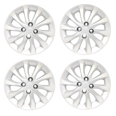 Imagem de Kit 4 Calota Aro 15 Compatível c/Roda Bravo Idea Linea Palio Punto 2014 2016 - Prata