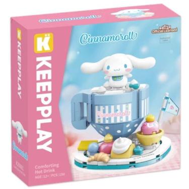 Imagem de Bloco de Montar Keepplay Bebida Quente Confortante Cinnamoroll Hello Kitty e Amigos