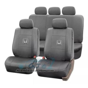 Imagem de capa para banco de carro em couro cor cinza Fit 2004 - gj acessorios