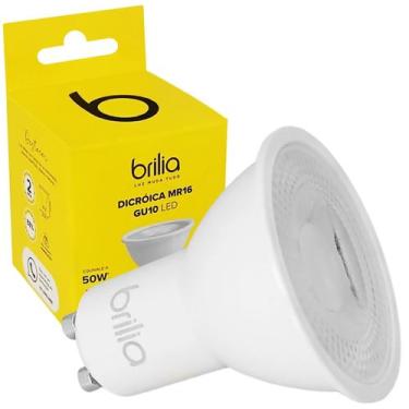 Imagem de Lâmpada Dicroica Led 7W Bivolt Gu10 Branco Frio - BRILIA, Bivolt