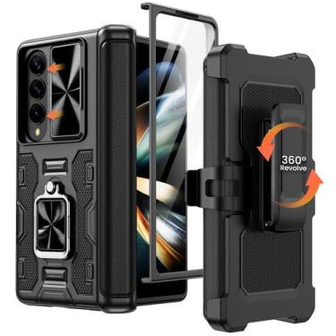 Imagem de Capa Caka para Samsung Galaxy Z Fold 4 com suporte e coldre