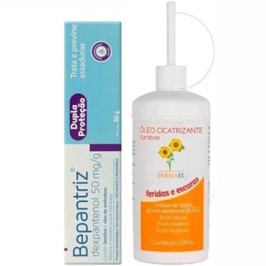 Imagem de Kit Óleo de Girassol Dermaex 200ml + Pomada Bepantriz 30g