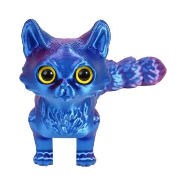 Imagem de Estatueta De Gatos Fofos 12/16cm Impressão 3D Miniatura Articulada Dec