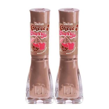 Imagem de Kit 2 Esmalte Dailus Choco Cherry Cremoso Cor Mocha Mousse 8ml