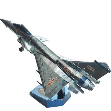 Imagem de 3D Metal Puzzle for Adults with Fighter Airplane Design for Men & Military Enthusiasts,DIY Assembly Attack Planes Model Building Kit, Brain Teaser Puzzles for Home Desk Decor Art Craft (Sliver)