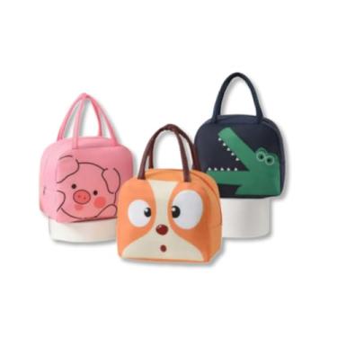 Imagem de Bolsa Térmica Infantil Bichinhos – Design Divertido de Animais, Compacta, Resistente e Portátil para Refeições Frescas na Escola, Trabalho e Passeios