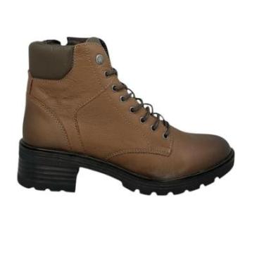 Imagem de COTURNO FREEWAY FEMININO EM COURO CASUAL ZARA01 3124 MARROM-Feminino