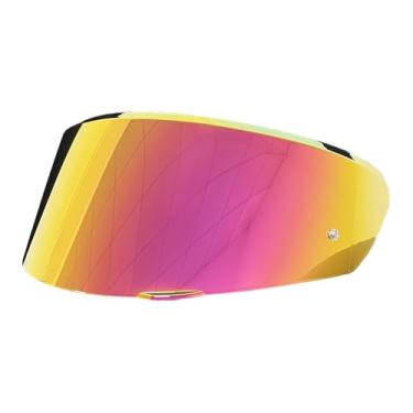 Imagem de ZQIYDYP Novas substituições de viseira de capacete K3, proteção UV, viseira de para-brisa compatível com capacetes AGV K3 DOT (E2206), modelo 2023 (Revo rosa dourado)