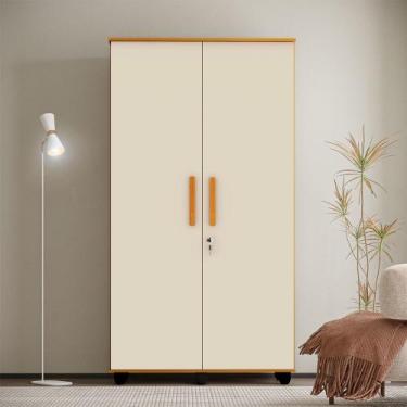 Imagem de Armario Multiuso Grande e Reforçado Ouro Fechadura com Chave Nature / 