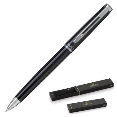 Imagem de Caneta Esferográfica Crown Ref: Di10079P Libra Chrome Preta