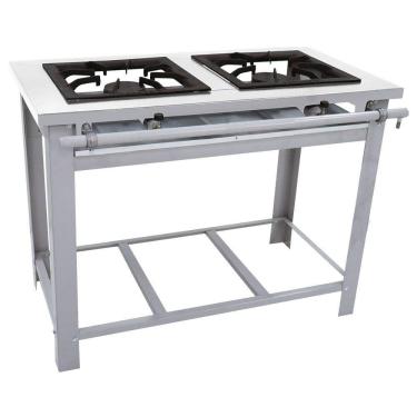 Imagem de Fogão Industrial Venâncio 2 Bocas a Gás Alta Pressão com Pé MAP2P