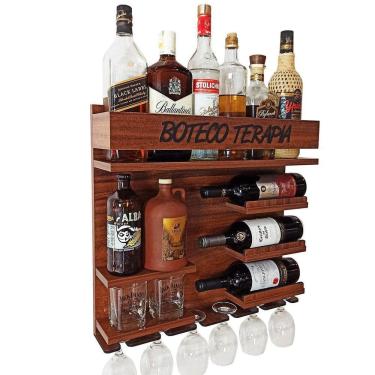 Imagem de Barzinho Adega Parede - Boteco Terapia - 54 X 51 Imbuia