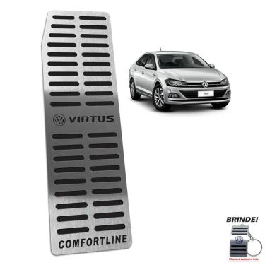 Imagem de Descanso de Pé Gravação Preto Virtus Comfortline 2018 a 2020