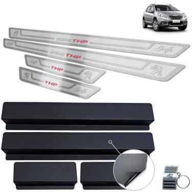 Imagem de Soleira Peugeot 2008 Griffe Thp 2016 2019 Prata Alto Relevo