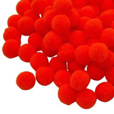 Imagem de Pompom poliéster 10mm para Laços Tiaras Roupas e Artesanatos com 100 u